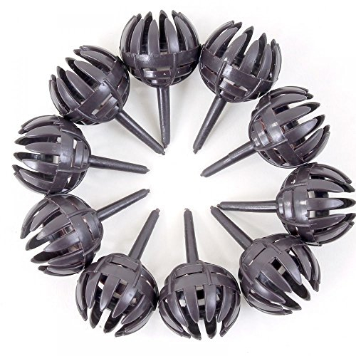 Bonsai-Shopping Dünger-Korb, rund mit Pin, Dunkelbraun, 2,5 cm Ø 10er Pack 61009