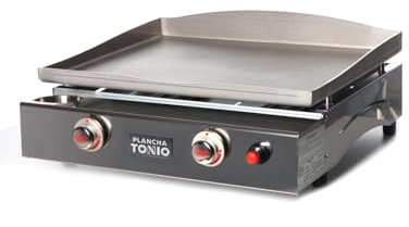 Plancha Tonio - Plancha Gaz Tonio Lagoa 2 Feux Caisson et Plaque Inox