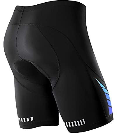 NOOYME Radlerhose Herren mit Sitzpolster 3D Fahrradhose Herren Schnelltrockende& Elastische Radhose Herren– Verbesserte Elastizität und Luftdurchlässigkeit Radlerhose Herren M, Schwarz Blau