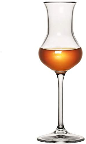 HNGM Verres à Liqueur Royal Cristal Whisky Rocher Verre Mince Taille Tulipe Tulipe corolle de vin Doux Verre Grand Verre de Bandy de cachure dégustation Verre (Capacity : 80ml, Color : 2 Pcs)