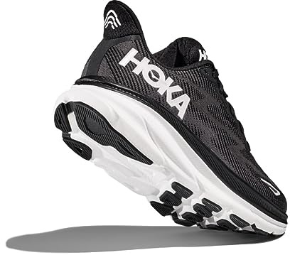 Hoka One One 1127895-BWHT Clifton 9 Black/White Men's Scarpe Taglia US 11