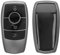 kwmobile Boitier Clef Voiture Compatible avec Smart Key (Keyless Uniquement) Mercedes Benz - Coque en Silicone de Clef de Voiture - Étui de Protection Noir Mat-Noir