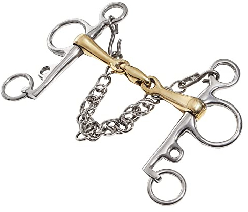 Start Pelham doppiamente rotto in argento nickel – massiccio e adatto ai cavalli per un controllo preciso e una maggiore serenità (14,5 cm)
