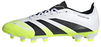 adidas Unisex Predator League Multi Ground Football Boots, FTWR White/core Black/Lucid Lemon, 46 EU