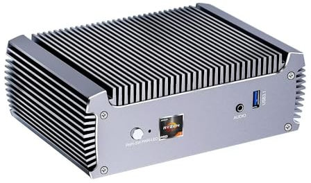 CYMINILMDPC Firewall router Fanless Mini PC Ryzen 7 7730U (fino a 4.5GHz) 8 Core 16 Threads Micro PC server Barebone PC 2 LAN Router Gaming Computer Win11 2x4K WiFi6,2*DMI2.0