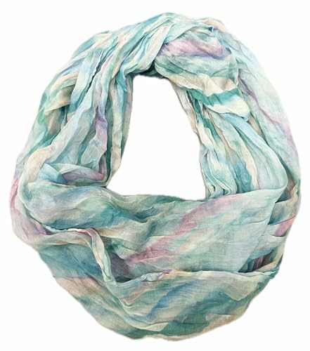 J26 ränder silke loop regnbåge gradient sommar vår halsduk förlopp silke enfärgad rund halsduk tubhalsduk stola lätt 2025 ny, A mint, one size