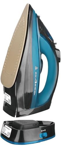 Ferro a vapore senza fili da 2400 W, piastra in ceramica Powersteam Ultra, funzione autopulente e spruzzo d'acqua, antigoccia, ferro a vapore, spegnimento automatico