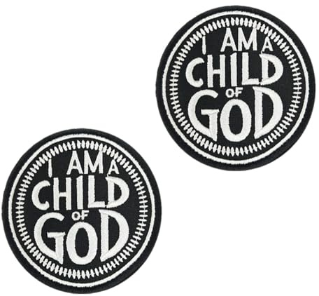 2 parches tácticos bordados con emblema «I'm A Child of God» para brazalete, bolsa, ropa, mochila, chaqueta, jeans, chaleco, sombrero, bolsa, motociclista, uniformes, insignia de gancho y bucle
