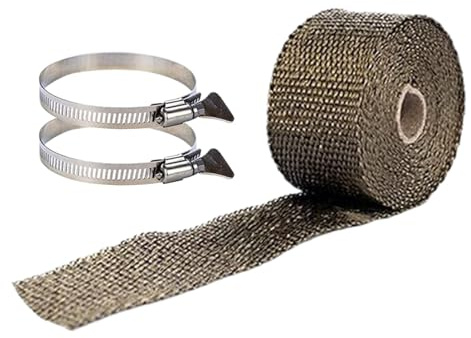 Renchey Fascia Isolante per Tubi, Protezione Tubi Antiscottatura, Nastro Tagliabile Ignifugo per Stufe, Cucina, Cavi Elettrici, Caldaie, Camini