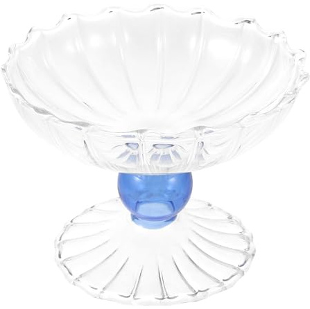 jojofuny Plat à Dessert Vintage 350 Ml en Verre sur Pied, Bol à Gâteau Maison Mariages, Saladier Multifonction pour Fruits et Table Basse