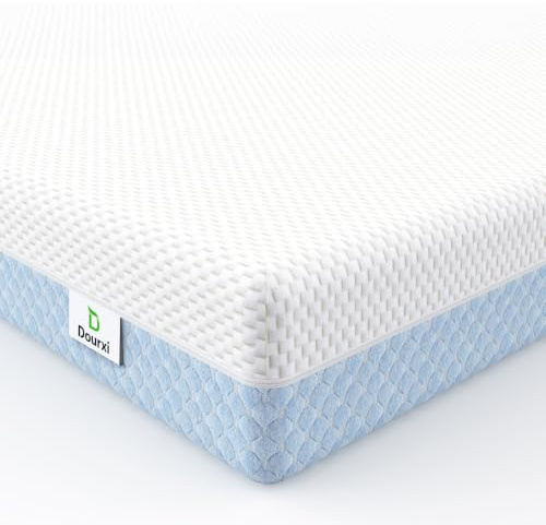 Dourxi Baby Cot Mattress, Breathable Memory Foam Toddler Mattress 140×70 CM