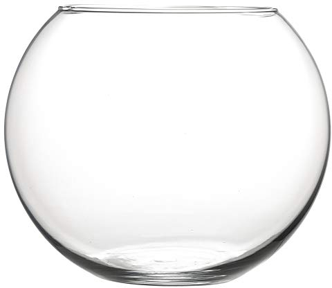 URBNLIVING Elegant Round Glass Vases in Various Sizes - Ideal for Flowers or as Fish Bowls (10cm)