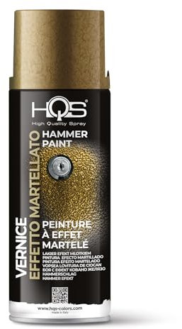 HQS - Bote de pintura con efecto Martillado, 400 ml, Bronce
