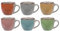 MIJOMA Lot de 6 tasses à expresso en céramique pour expresso, moka et cappuccino, 125 ml, couleurs assorties