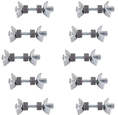 GEFONG Bänkskiva Anslutningsbultar M6 Längd 65mm Galvaniserat Stål Köks Möbler Anslutningsskruvar för Sammanfogning Klämning och Fixering 10 Set