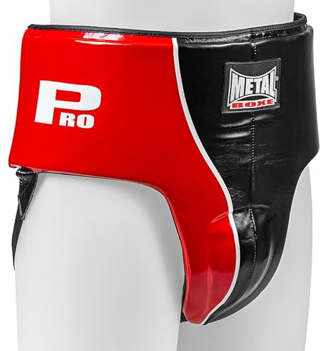 METAL BOXE Herren Coquille professionnelle Club Line Professionelle Schale, Schwarz/Rot, S/M