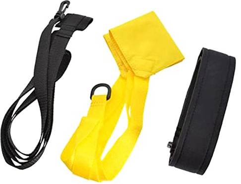 Giyofom Équipement d'entraînement de natation Parachute Ceinture d'entraînement de natation imperméable réglable avec parachute de résistance pour enfants, A