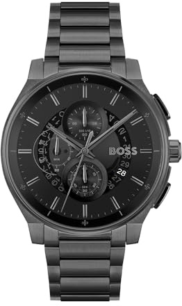 BOSS Chronograph Quartz Watch for Men Peak 2.0 Collection with Black Stainless Steel Bracelet - 1514192