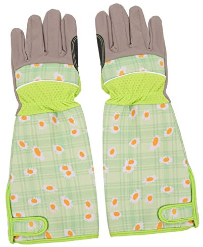BESPORTBLE 1paar Gartenhandschuhe Für Damen Druckmotiv Lange Ärmel Dornenfest Für Gartenarbeit Und Pflege Von Sträuchern Und Rosen Robust Und Langlebig