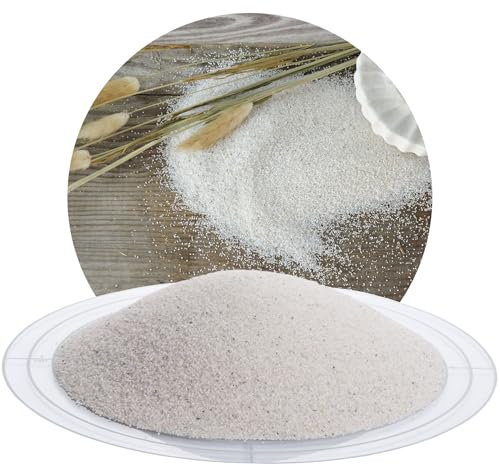 Schicker Mineral Dekosand weiß 1,5 kg, ideal kombinierbar mit Kerzen, Teelichtern, Trockenblumen, Windlichtern und mehr, vielseitig für Deko anwendbar (Weiß)