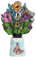 Lovepop Bouquet di fiori di carta per la festa della mamma, per lei, biglietti di auguri 3D per mamma, moglie, donne, 30,5 cm, bouquet di farfalle e fiori in vetro colorato, biglietto vuoto incluso