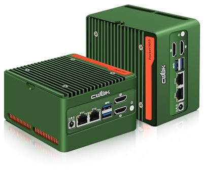 CWWK N355 Mini PC (Upgraded N305) X86-P5 Pocket NAS, 4 X M.2 NVMe Mini Computer con 2 X i226-V 2.5GbE LAN, Barebone Micro PC DDR5 NO RAM/SSD/OS, WiFi7/BT5.4 Expandable, 2 Display