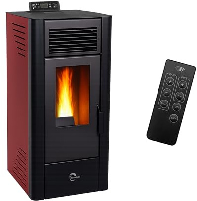 Poêle à granulés étanche Anita 11,6 kW Bordeaux Sannover