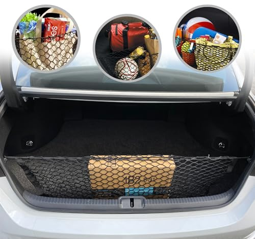 Envelope Style Trunk Cargo Net Black for Lexus ES 2019-2026 - Car Accessories - Premium Trunk Organizers and Storage - Cargo Net for Sedan - Vehicle Carrier Organizer for Lexus ES