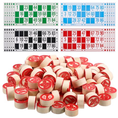 Russian Lotto Wooden Bingo Game Set – Traditional Family Party Game with Smooth Edges, Portable Design & Safe Wooden Pieces for Family Gatherings, Parties, Kids & Adults