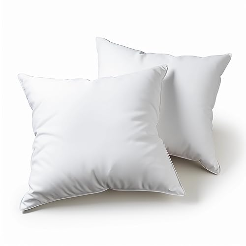 Flowen Kissen 35x35 Kopfkissen 2er Set Dekokissen für Bett und Sofa Innenkissen Hypoallergene Sofakissen Anti-Milben Weiche Zierkissen mit Kissenbezug Mikrofaser Abnehmbar und Waschmaschinenfest