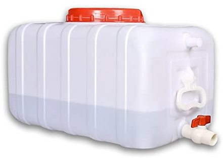 SXKJDM Large Plastic Water Storage Tanks Emergency Water Storage 50L/80L/110L/200L Camping & Hiking Water Storage Water Container Multifunctional Water Tank(Size:50L/13.2gallon)