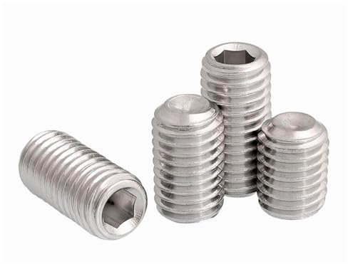 Lot de 100 vis sans tête M2 x 2,5 mm à six pans creux et tranchant annulaire en acier inoxydable argenté ISO4029