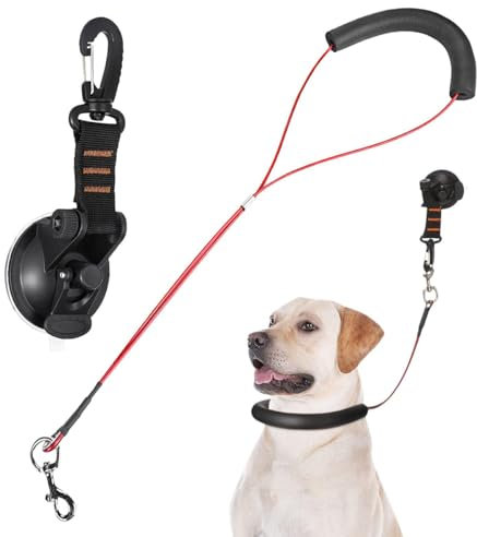 KMOCEPLY Attache de bain pour chien avec ventouse réglable pour chiot - Fournitures de douche pour le toilettage des animaux de compagnie - Accessoires de bain avec boucle et ventouse