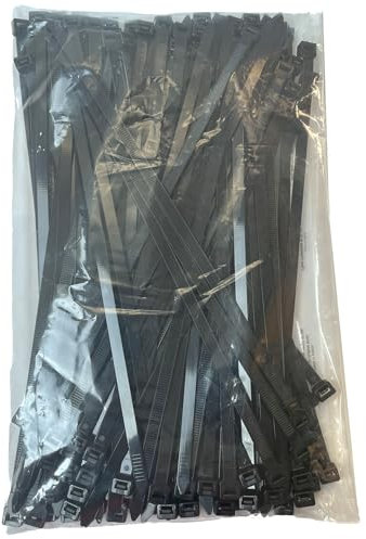 EzySup Kabelbinder 300mm x 3,6mm,Zugfestigkeit 18kg,150 Stück,Schwarz