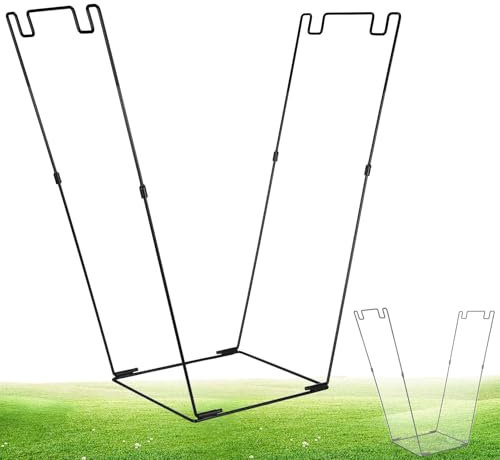 Soporte de marco de bolsa de basura para exteriores, soporte resistente para bolsas de basura de jardín para hojas y escombros, soporte de metal multifuncional para una limpieza eficiente del patio,
