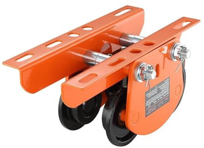Polipasto Eléctrico grua motor Carro manual del polipasto eléctrico de 0,5/1 tonelada de capacidad para PA200 PA250 PA300 PA400 PA500 Carro de viga de empuje con ruedas dobles(1T 2.68-4.33in)