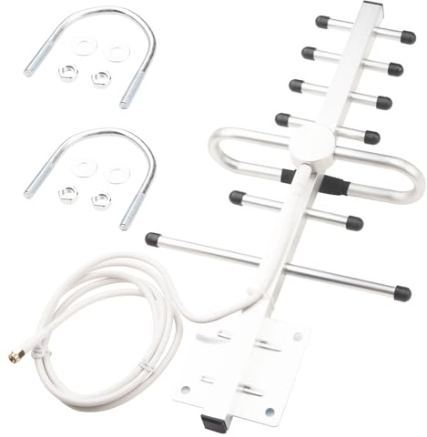 BOOBRIE Yagi Directional Antenna 698-2700MHz 5dBi 4G 5G LTE Outdoor 7Unit High Gain Yagi WiFi Antenna SMA Male Connector 1.5M RG58 Cable for Router Network Card WiFi