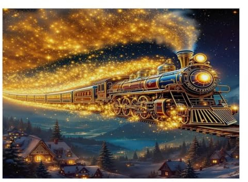 Train Night Light 1000pcs For Adults Mini Puzzle Challenging