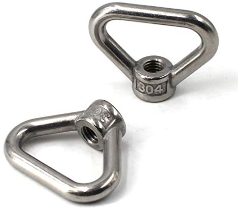 Dado a occhiello in acciaio inossidabile 304 M16 a forma di anello triangolare di sollevamento Set di dadi filettati 2 pezzi