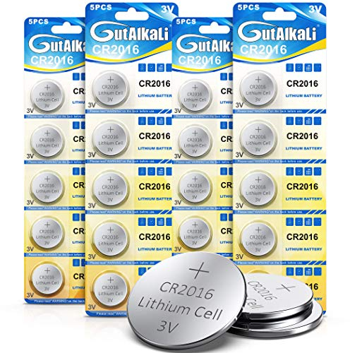 GutAlkaLi 20 Stück CR2016 3V Lithium Knopfzelle Elektro CR 2016 Lithium