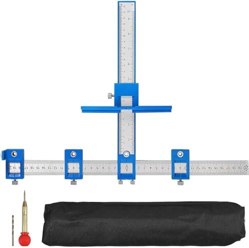 CAMWAY Localizzatore di Perforazione Guida di Foratura per Trapano per Legno Dima di Posizione Strumento per Misurazione Foratura per Falegname Lavorazione del Legno