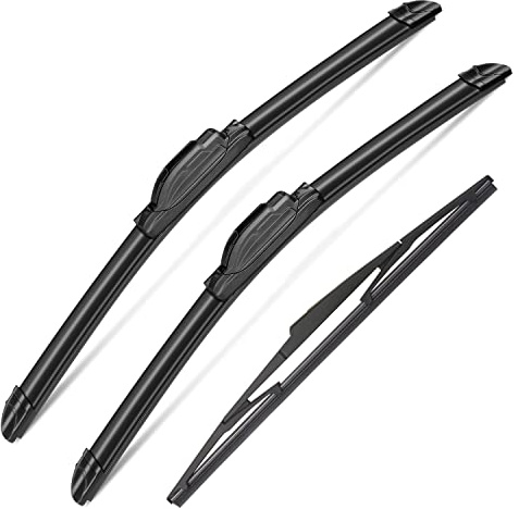 3Pcs Windshield Wipers Blades for Nissan Versa Hatchback 2007 2008 2009 2010 2011 2012, Automotive Replacement Windshield Wiper Blades for My Car- 26/14/14D (Pack of 3) J- HOOK