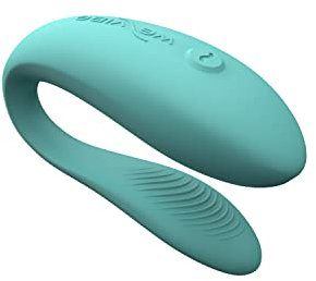 We-Vibe Sync Lite Paarvibrator – C-förmiger Vibrator – Wearable-Vibrator für Paare – Vibrationen für gemeinsamen Genuss – Wiederaufladbar - Blau
