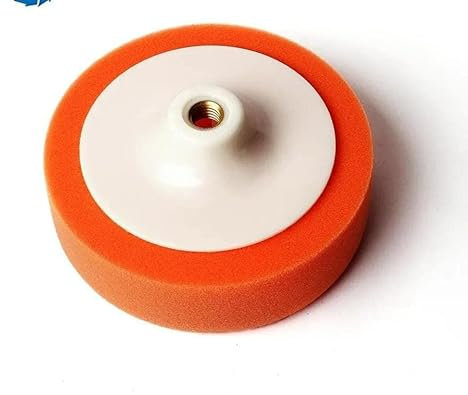 Tampone di Spugna Con Platorello Anello M14 per Lucidatura 115-125-150-180mm Tipo Duro Tampone Lucidante Auto Carrozzeria Moto Lucidatrice Rotorbitale Cera (125mm)