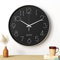 newaner Lautlos Wanduh, (12 Zoll) Leises Quarzwerk schwarzes modernes minimalistisches Design, leise Wanduhr Geeignet für Wohnzimmer, Küche, Büro, Schlafzimmer(Silberne Zeichen), 30cm
