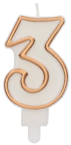 Folat 24153 Kuchen Kerze Simply Chique Gold Ziffer/Zahl 3-9 cm Geburtstagskerzen für Geburtstag, Geburtstagsdeko, für Kinder Partys, Hochzeiten, Firmenfeiern, Jubiläen, 9 cm