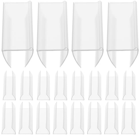 Operitacx 30 Clips Porta Precios Transparentes De Pvc Soporte Flexible Para Etiquetas De Precio En Estanterías De Supermercados Y Oficinas