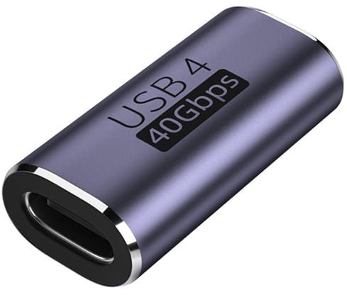 USB C Buchse zu Buchse Adapter, USB C Koppler, USB Typ C Kabel Verlängerungs Anschluss, Unterstützt 40Gbit/s Übertragung,100W Laden,8K/60Hz,Kompatibel mit Thunderbolt 4/3, MacBook Pro/Air und Mehr