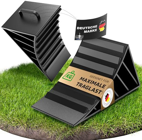WERKTHOR Unterlegkeile mit Griff [2er Set] - Unterlegkeile Anhänger - Unterlegkeile Wohnmobil aus Kunststoff - Keil PKW Anhänger Zubehör