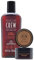 AMERICAN CREW - Duo Set mit 3-in-1 Classic Shampoo, Conditioner & Body Wash (250ml) + Pomade (50g), Haar- & Körperpflege Duo für Männer, Geschenk